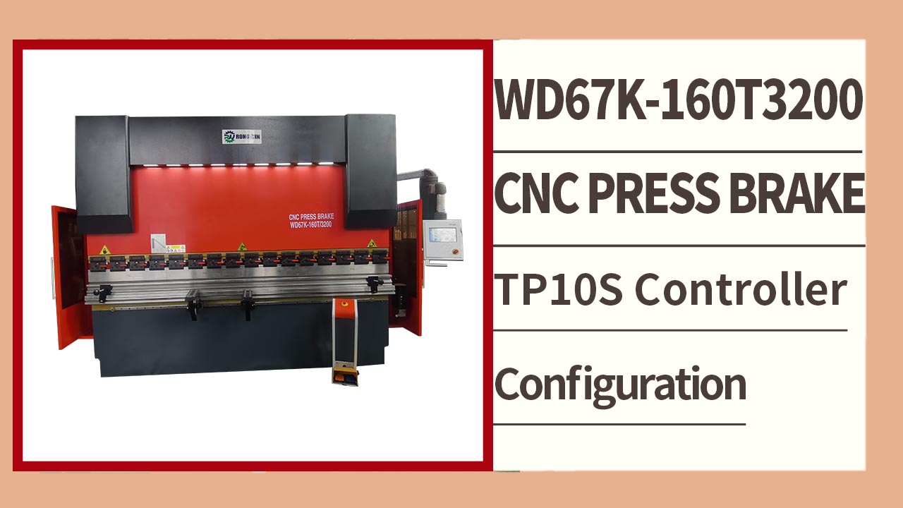 RONGWIN ขายร้อน WD67K-160T3200 torsion bar 2 แกน TP10S controller ไฮดรอลิก CNC กดเบรค
    