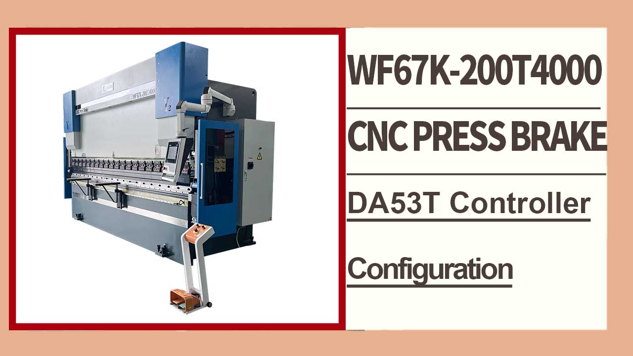 WF67K-E 200T4000 DA53T controller ประหยัดพลังงาน CNC กดเบรคดัดทดสอบ